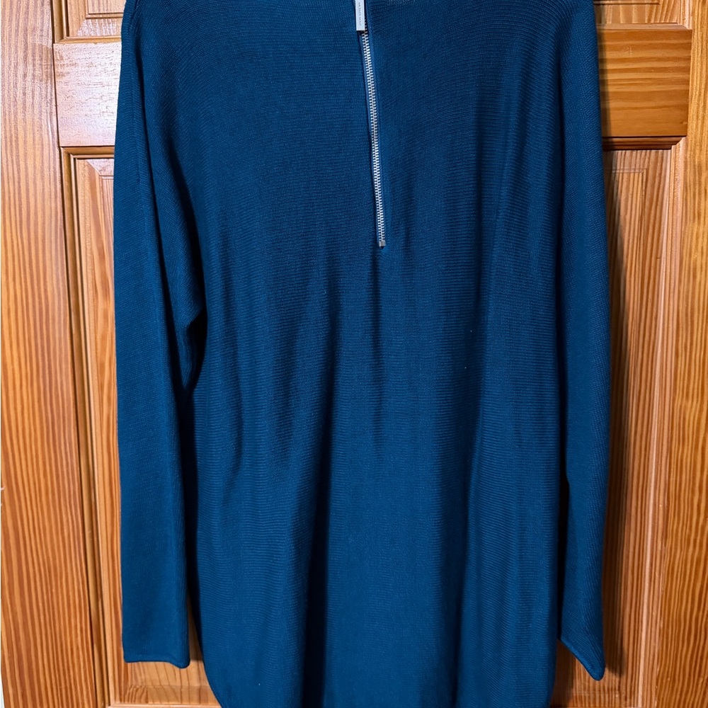 Michael Kors Teal Long Sleeve Tunic Sweater - Picture 2 of 2